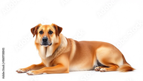 Professional Dog Portrait Isolated on White