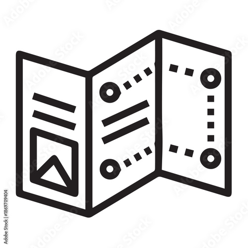 Vector Icons Triptych Lineal Style. Pixel Perfect and Editable Stroke.