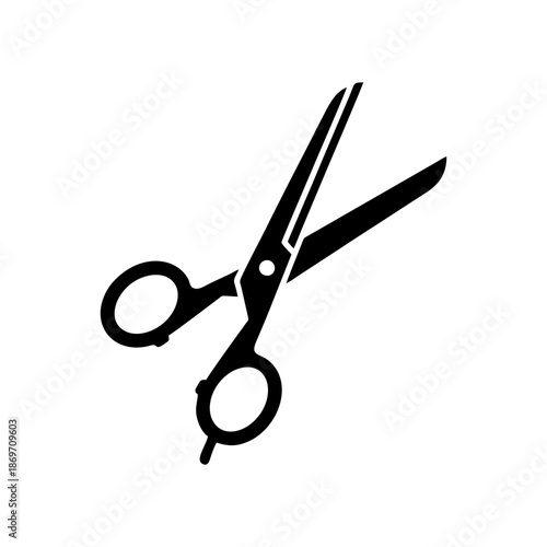 black scissors on a for cutting purposes