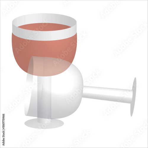 Glass vector design with vine