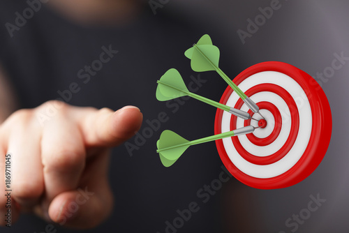 Image of a dartboard with d...