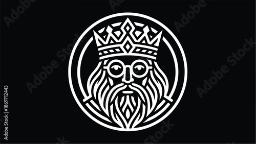 Elegant Kingly Portrait A Majestic Depiction of Royalty.