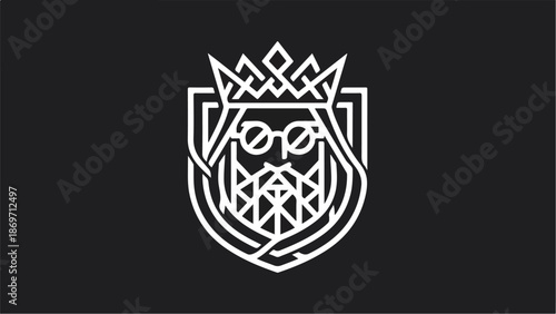 Elegant King Logo A Sophisticated Emblem of Authority and Wisdom.