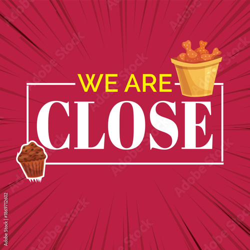 Food shop poster vector