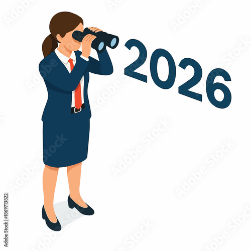 business people looking for new directions in 2026Adobe Illustrator Artwork