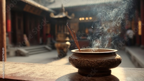 Incense in the burner