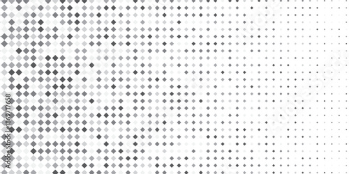 Modern halftone gradient texture. Vanishing polka dot background. Repeating dots gradation pattern abstract simple design