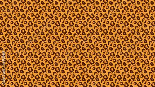Seamless Leopard Print Pattern Background with Cheetah Spots