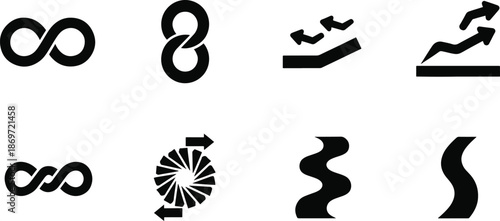 Infinity Continuity and Growth Concept Icons