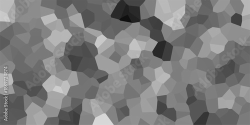 Geometric polygonal background with different figures. Seamless pattern vintage mosaic vector. Texture of geometric shapes with shadows and light. Shades of gray a versatile design element for digital