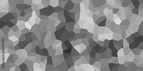 Geometric polygonal background with different figures. Seamless pattern vintage mosaic vector. Texture of geometric shapes with shadows and light. Shades of gray a versatile design element for digital