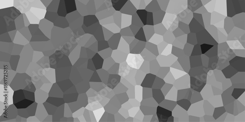 Geometric polygonal background with different figures. Seamless pattern vintage mosaic vector. Texture of geometric shapes with shadows and light. Shades of gray a versatile design element for digital