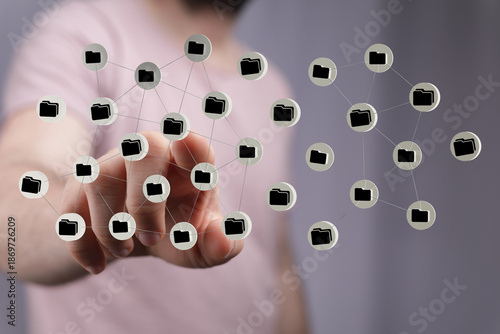 Digital network concept wit...