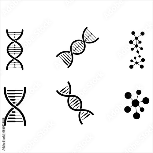 DNA double helix structures and molecular models in biology