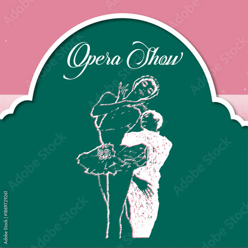Opera house ballerina illustration