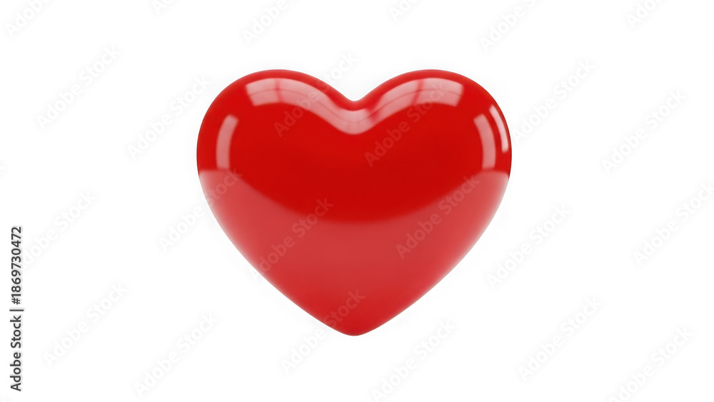 Obraz premium Vibrant red heart icon isolated on transparent background