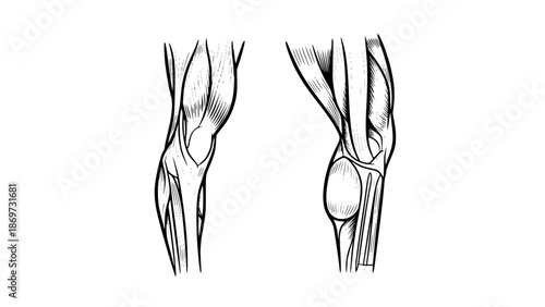 Flat vector illustration of calf muscles isolated, fitness anatomy style, gym training illustration, clean minimal vector, sports education graphic