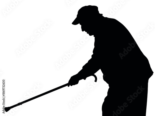 Silhouette of Golfer in Action