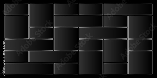 Futuristic transparent glass Bento Grid frames for website landing page. Digital banners UI templates design
