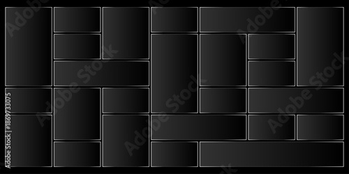 Futuristic transparent glass Bento Grid frames for website landing page. Digital banners UI templates design
