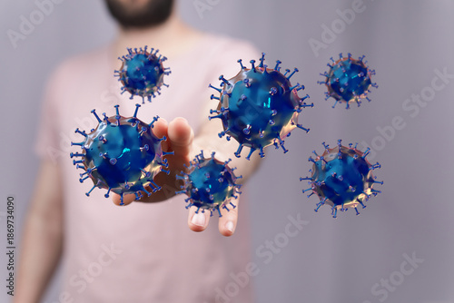 Concept image of a man's ha...