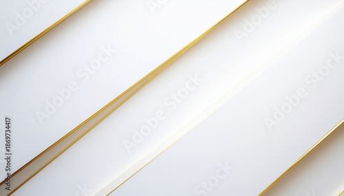 Abstract luxury white background with elegant thin gold accent lines and minimalist geometric composition