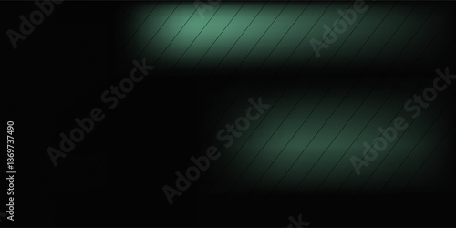 3D black green techno abstract background overlap layer on dark space with glowing lines decoration. Modern graphic design element hexagon style concept for web, poster, flyer, card, or brochure cover