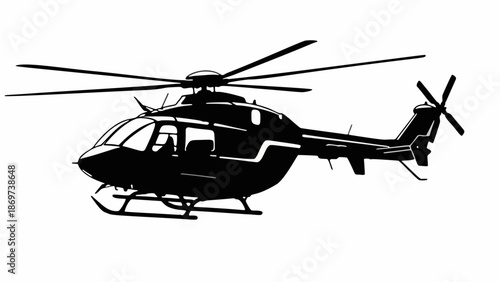 Helicopter for rescue icon vector