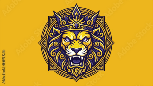 Majestic Lion King A Regal Symbol of Power and Authority.