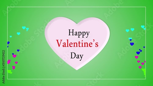 Valentine's greeting background design. Happy valentine's day text with elegant hearts decoration for valentine card, banner, social media feed wallpaper stories
