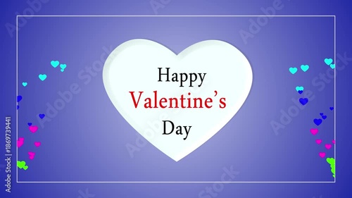 Valentine's greeting background design. Happy valentine's day text with elegant hearts decoration for valentine card, banner, social media feed wallpaper stories
