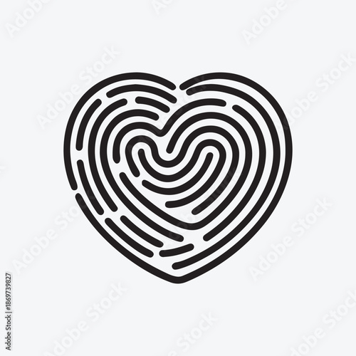 heart shaped maze vector illustration
