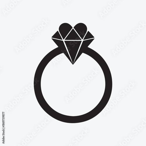 diamond engagement ring vector illustration icon design gift logo symbol