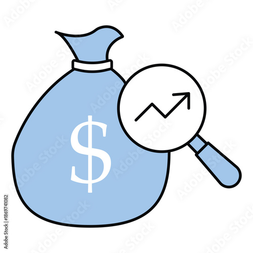 Economic Financial Analytics Vector Icon Data Insights