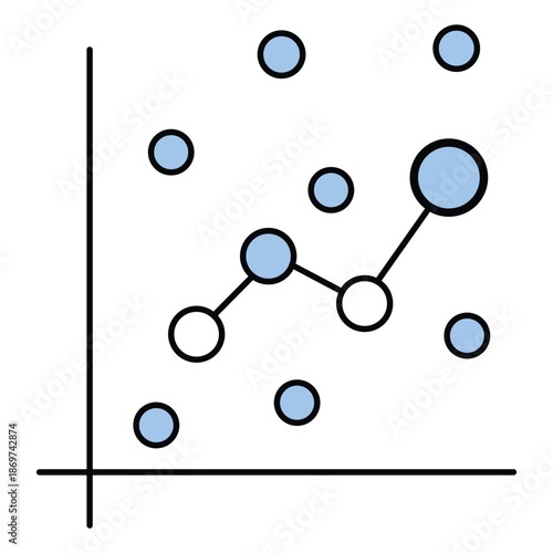 Data Regression Analysis and Statistical Prediction Icon