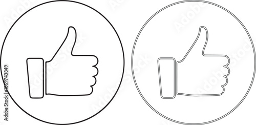 Thumb up icon in circle