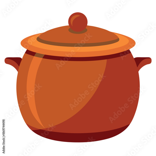 Pot isolated on white background. 