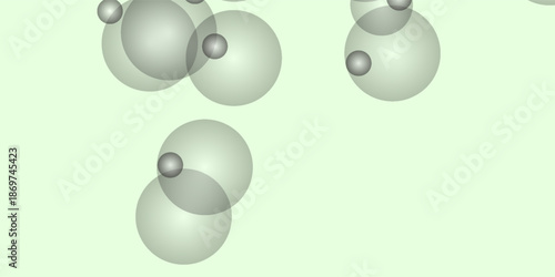 Abstract background with translucent overlapping bubbles in various sizes on a light green backdrop.