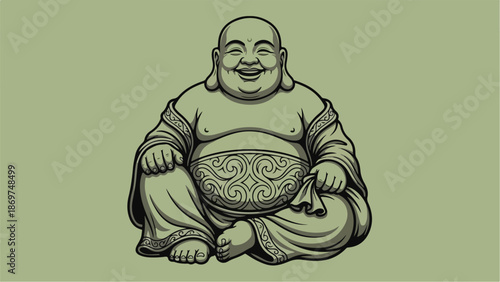 Smiling Buddha Statue A Symbol of Peace and Prosperity.
