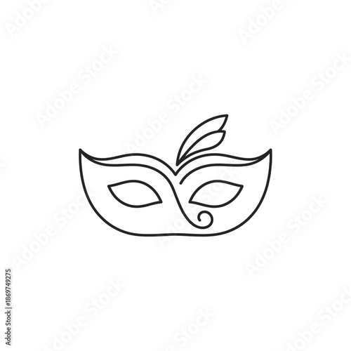 Carnival Mask Icon – Festive Costume, Masquerade & Celebration Design