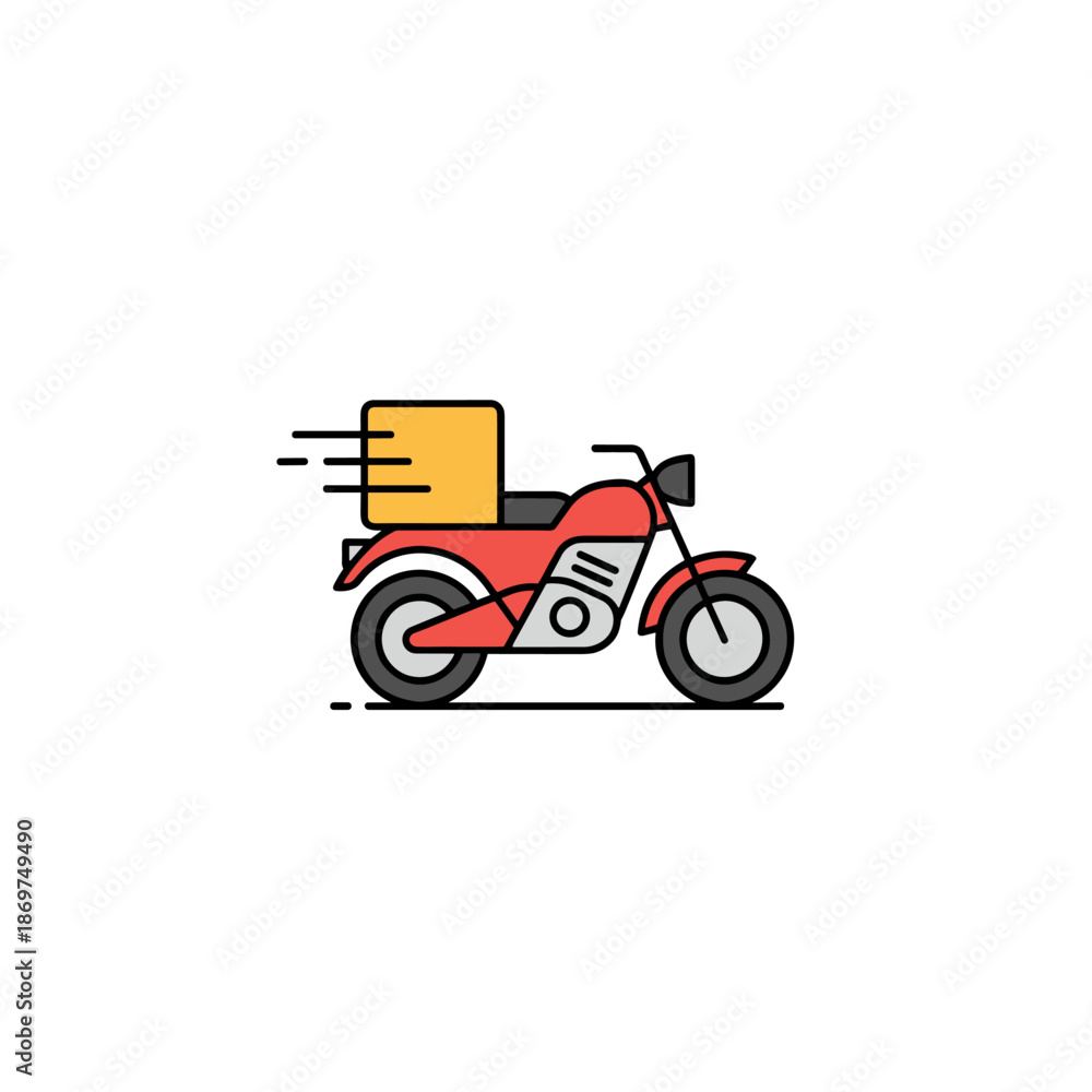 Fototapeta premium fast delivery motorcycle