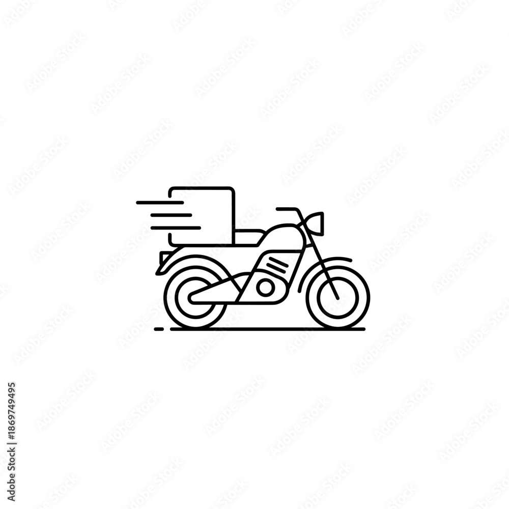 Fototapeta premium fast delivery motorcycle