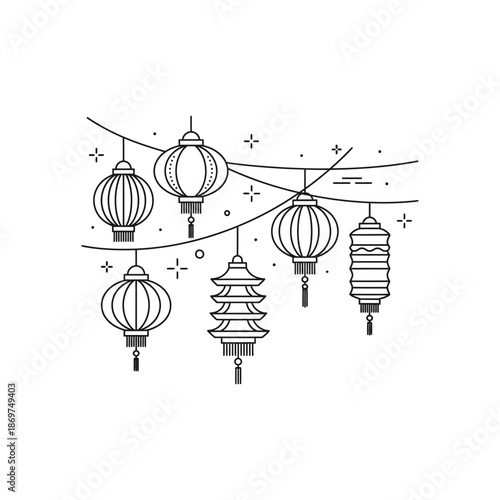 Hanging Decoration Icon – Festive Ornament for Party, Event & Interior Decor