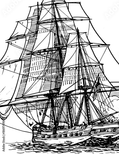 old sailing ship