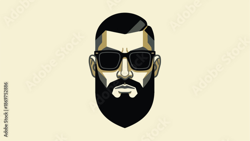 Stylish man with sunglasses and a full beard.