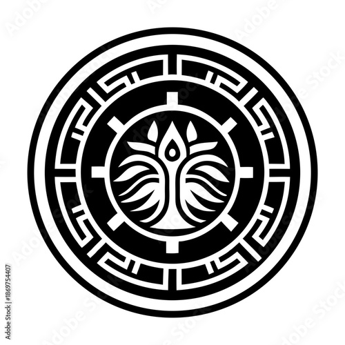 Glyph Style Ancient Coins Symbols 