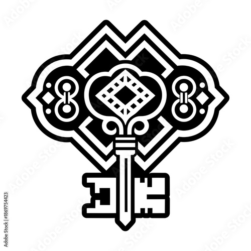 Glyph Style Antique Key Icons 
