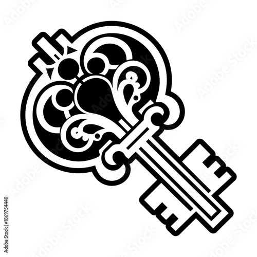 Glyph Style Antique Key Icons 
