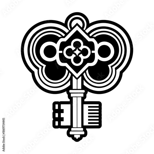 Glyph Style Antique Key Icons 
