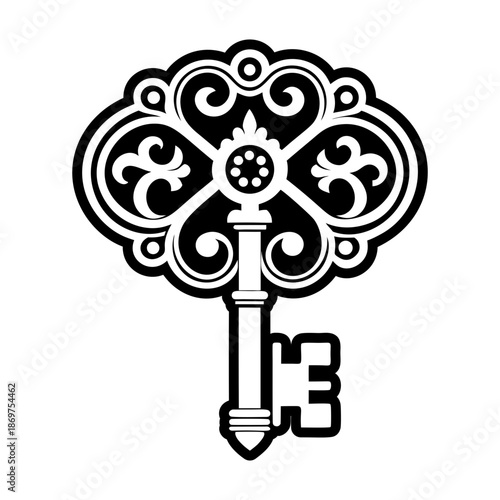 Glyph Style Antique Key Icons 
